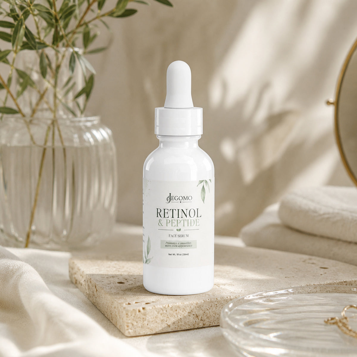 Retinol and Peptide Face Serum luxury lifestyle