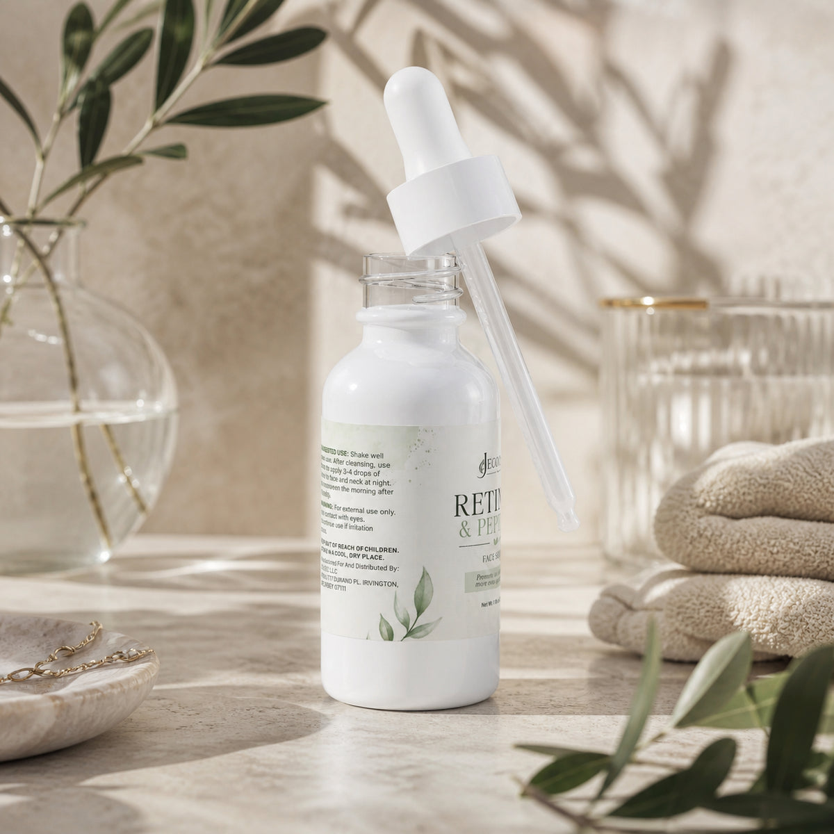 Retinol and Peptide Face Serum luxury lifestyle