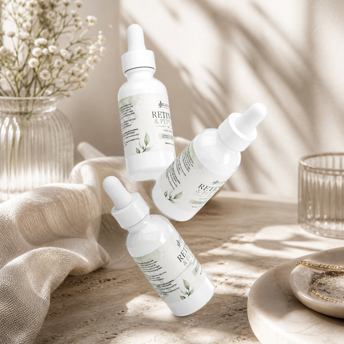 Retinol and Peptide Face Serum luxury lifestyle