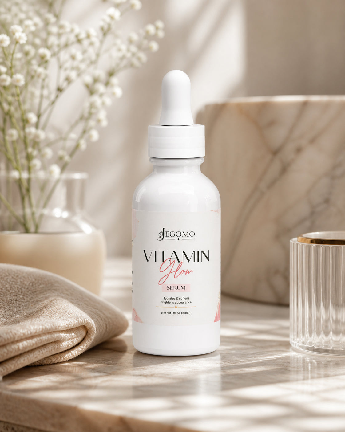 Vitamin Glow Serum luxury lifestyle