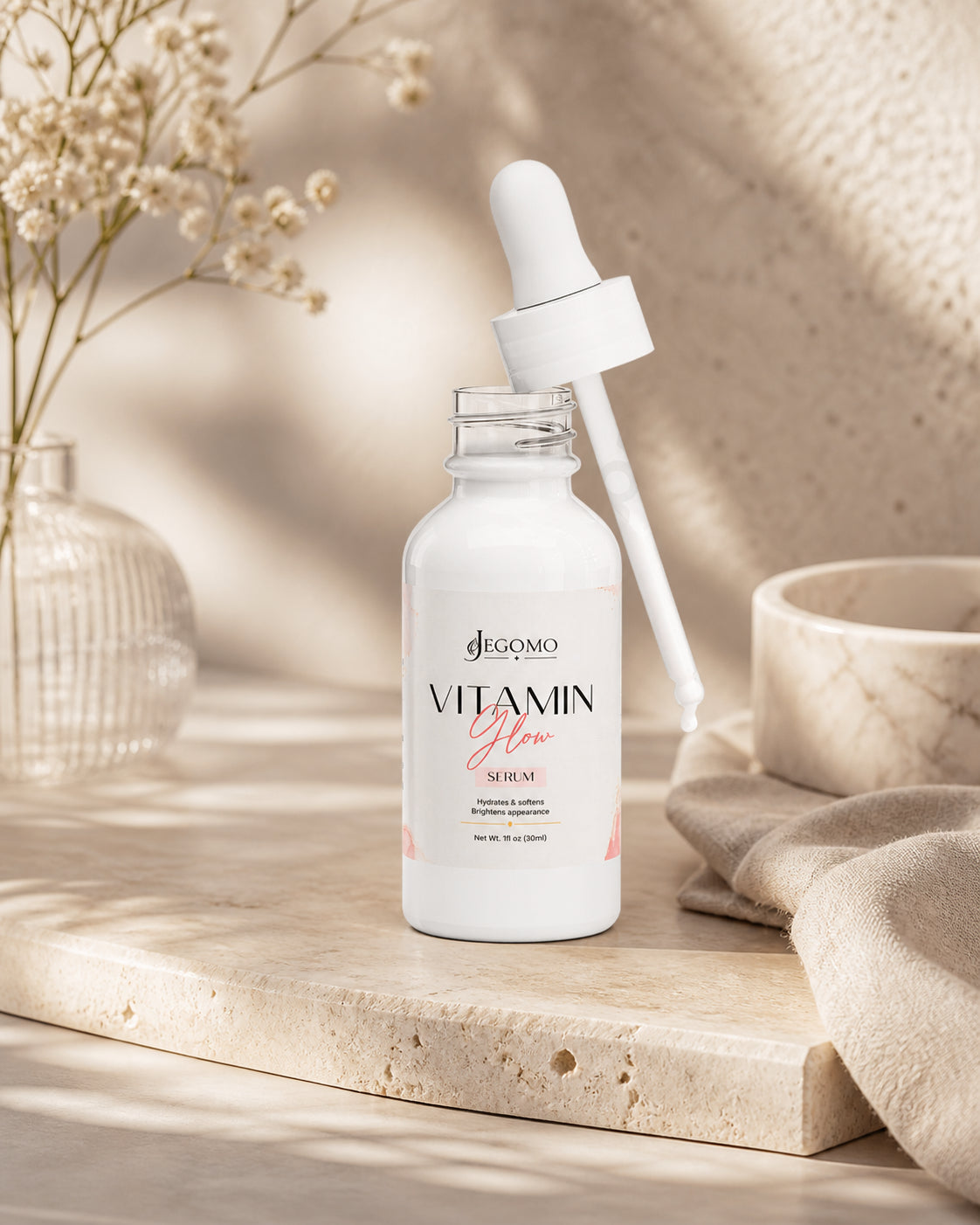Vitamin Glow Serum luxury lifestyle