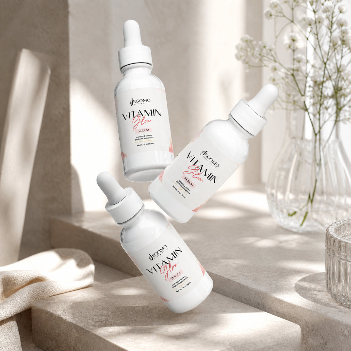 Vitamin Glow Serum luxury lifestyle